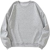 SOLY HUX Men's Crewneck Sweatshirts Long Sleeve Basic Thermal Lined Pullover Fall Tops