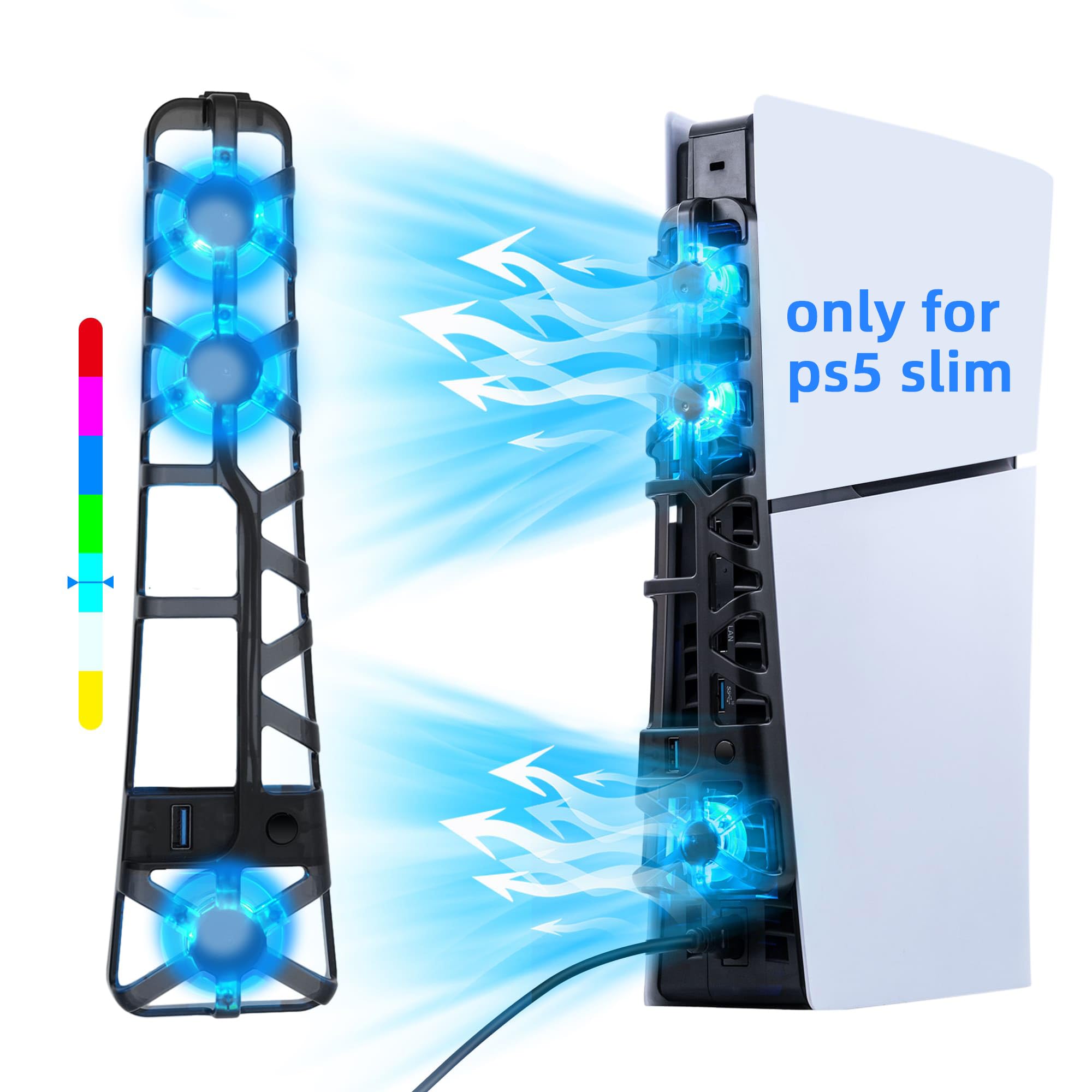 Mcbazel 新型 PS5 Slim用 冷却ファン ブラックの商品画像