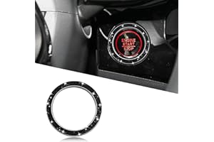 TECLEDSN Car Bling Crystal Rhinestone Engine Start Decoration Ring, Sparkling Push Start Button Sticker, Key Ignition & Knob Ring Decoration, Bling Car Interior Accessories for Women (Black)