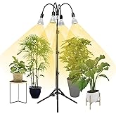 SANSI 128W Grow Lights for Indoor Plants, Full Spectrum with 19-55 inches Detachable Tripod Stand, High PPFD Growing Lamp No