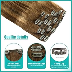 SURNEL Clip in Hair Extensions Chocolate Brown to