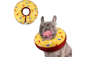 Supet Inflatable Dog Cone Collar Alternative After Surgery, Dog Neck Donut Collar Recovery E Collar, Soft Dog Cone for Small Medium Large Dogs