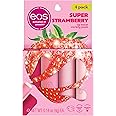 eos Lip Balm Gift Set- Super Strawberry, Limited-Edition Lip Moisturizer, Variety Pack, 0.14 oz, 4-Pack