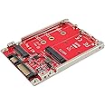 Ableconn ISAT-M2MS mSATA or M.2 NGFF SATA SSD to 2.5-Inch SATA Adapter with Aluminum Frame Bracket - Convert mSATA or M.2 SATA SSD to a 2.5" 7mm SATA Drive