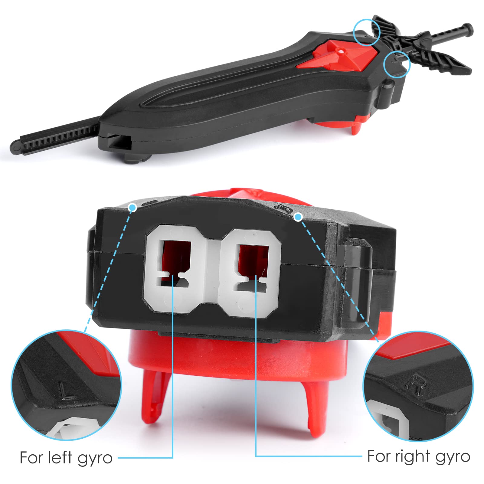 Bey Burst Set - Metal Fusion Evolution Master Battling Gyro Toys - High-Performance Spinning Tops with 2 Launchers for Children, Boys, and Kids(6)