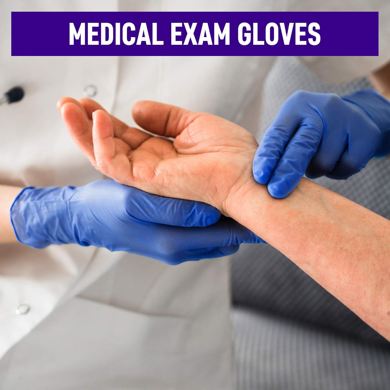 Synthetic Nitrile Disposable Gloves Medium -100 Pack -Latex Free Medical Gloves: Clothing