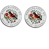Set of 2 Radicalized by Basic Decency Enamel Pins &ndash; Inspirational Bird &amp; Floral Design | Thoughtful Gift for Social Justice Advocates &amp; Ethical Living