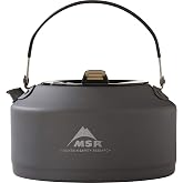 MSR Pika Hard-Anodized Aluminum Camping Teapot, Black | Pika 1L Teapot