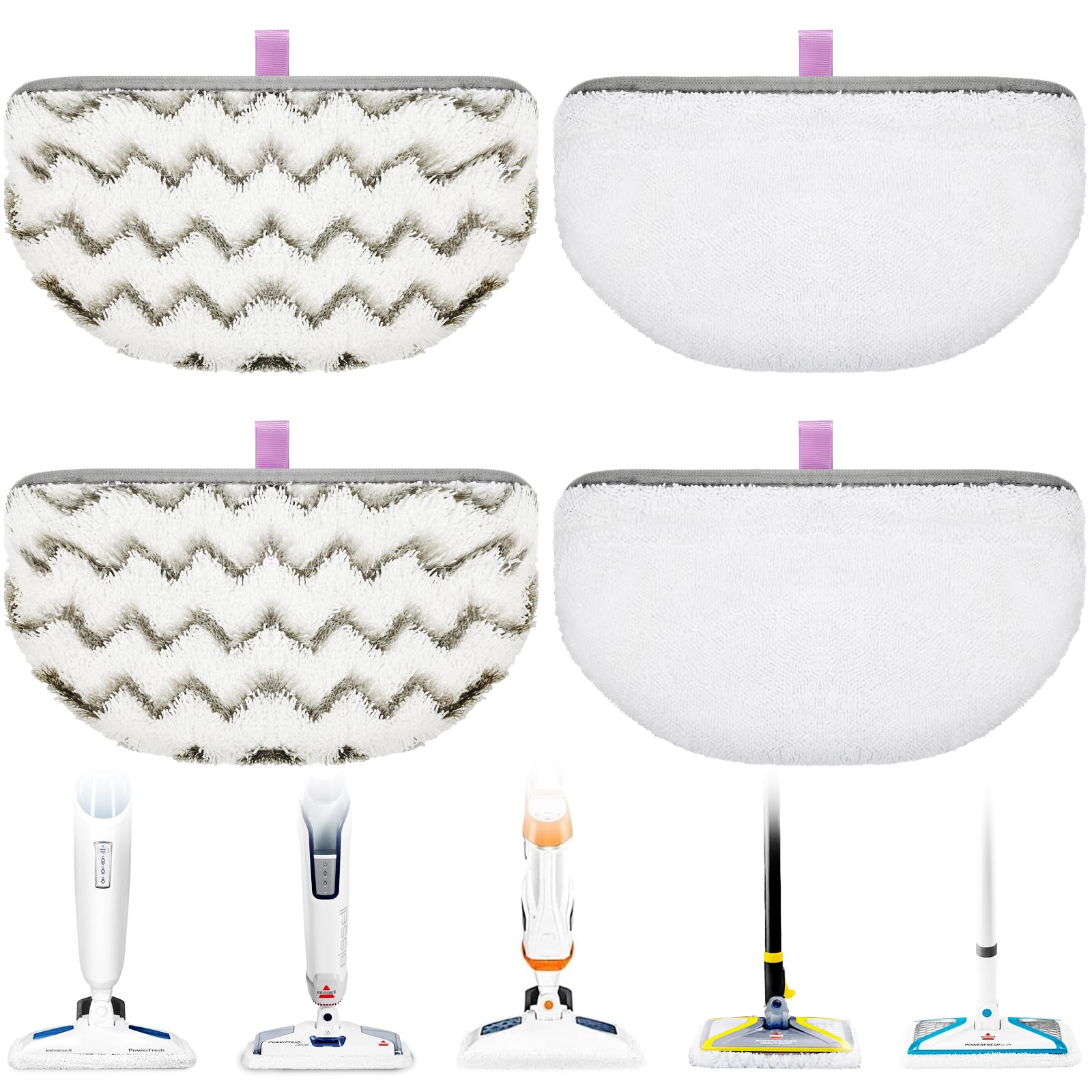 Photo 1 of 1940 1806 for Bissell Steam Mop Pads Replacement Compatible with Bissell Powerfresh Steam Mop 1544 1440 2075A 2685A Series, Models 19402 19404 19408 19409 1940A 1940F 1940Q 1940T 1940W B0006 B0017