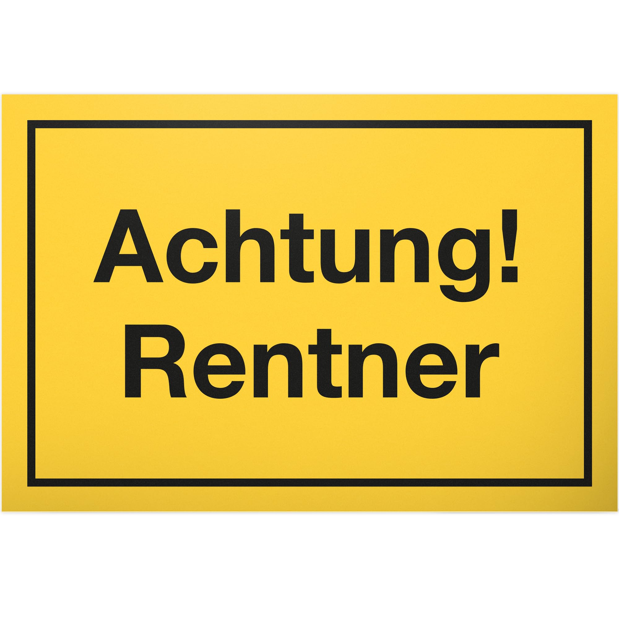 DankeDir! Achtung Rentner - Plastic Sign Funny Saying - Retirement Farewell Decoration Gift Idea Card - College Pensioner Gift Women & Men Retirement Pension Entry