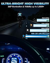 Zacro LED Reflective Vest Running Gear, 5 Lights