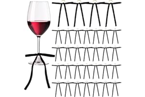Framendino, 50 Pack Velvet Bow Drink Marker Large Bowknot Wine Glass Identifiers Tags Charm With Twist Tie for Coquette Bache