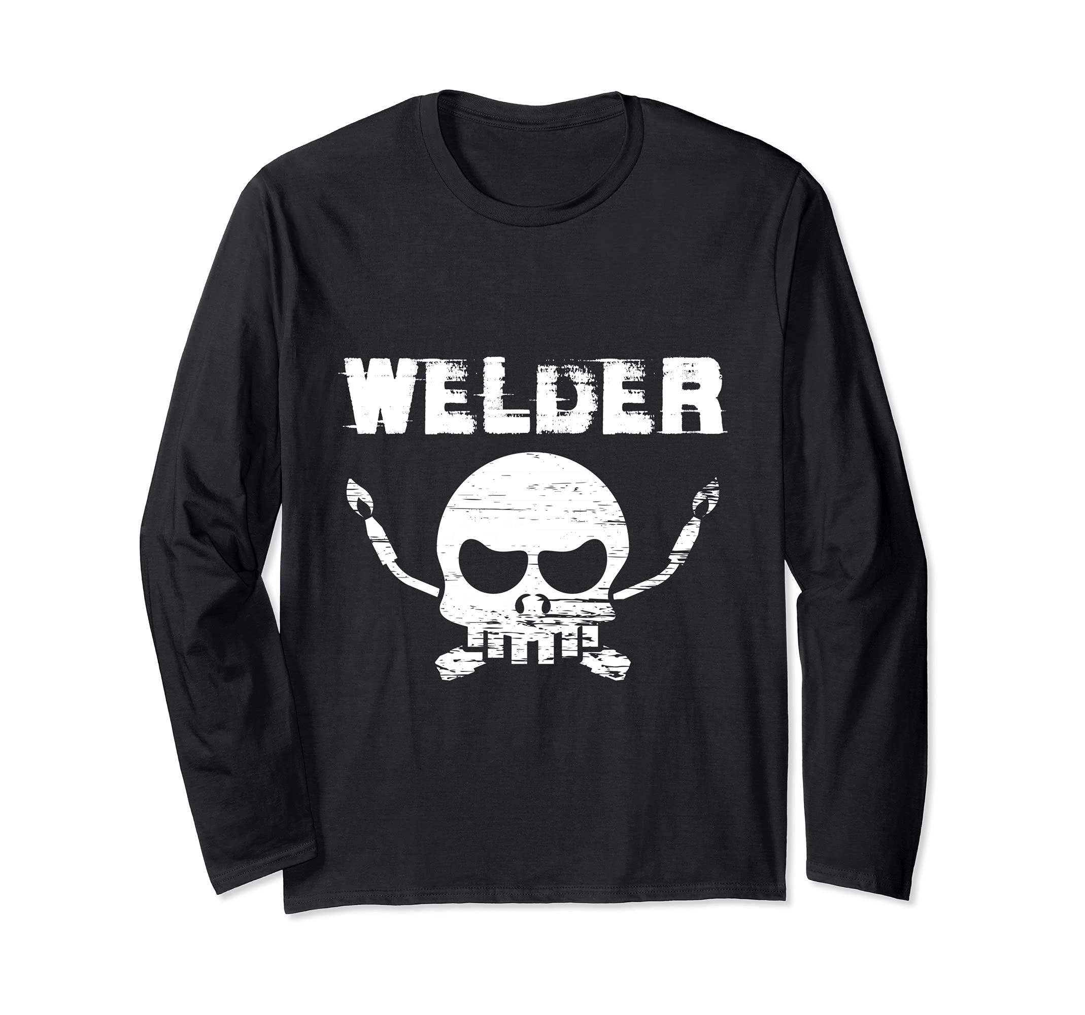 Skull Welder Engineer Fabrication Engineering Welding Long Sleeve T-Shirt