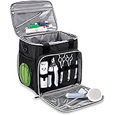 BABEYER Pet Grooming Bag, Dog Grooming Supplies Organizer Tote Bag, Perfect for Pet Grooming Tool Kit Accessories-Black