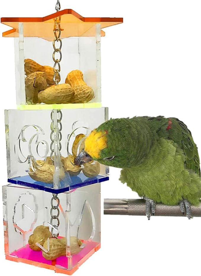 Tengcong Bird Foraging Toy Bird Foraging Box Food Holder Toy for Parrot