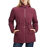 baleaf Women's Winter Coat Long Puffer Jacket Quilted Jackets with Hood Warm Running Insulated Hiking Snow