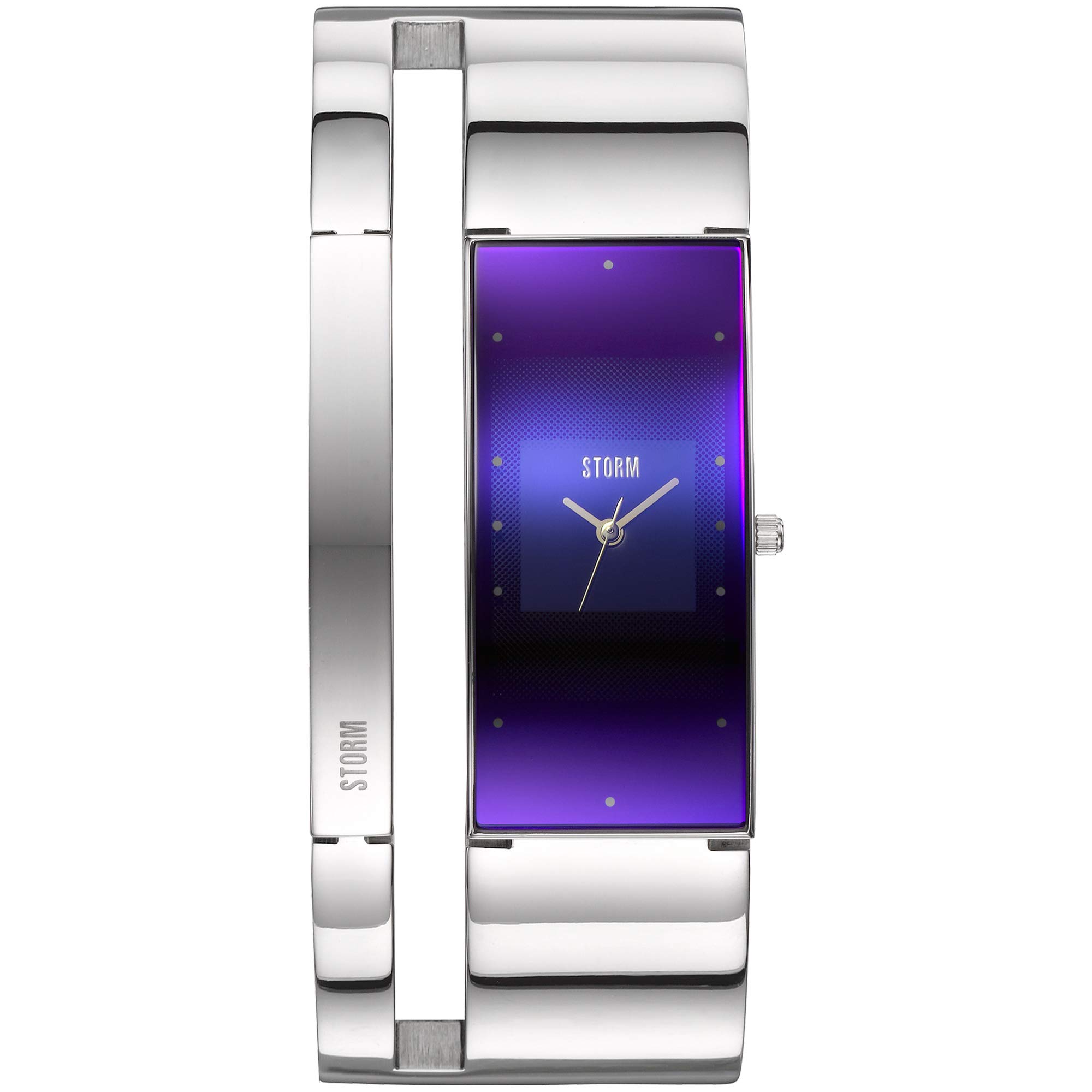 STORM ALVARA (Lazer Blue) Unique Women's Bangle Watch with a Cut Out Design and easilink Fastening