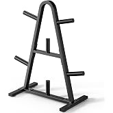 Weight Plate Rack 400LBs, Weight Tree Holder for Home Gym, Barbell &amp; Bumper
