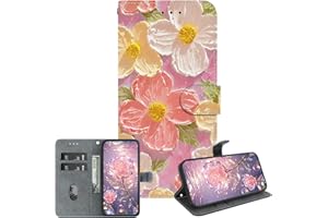IVY Crystal Texture Case for Samsung Galaxy S26 Ultra, Handmade Painted PU Leather Wallet Cover with Card Slots & Stand - Bla