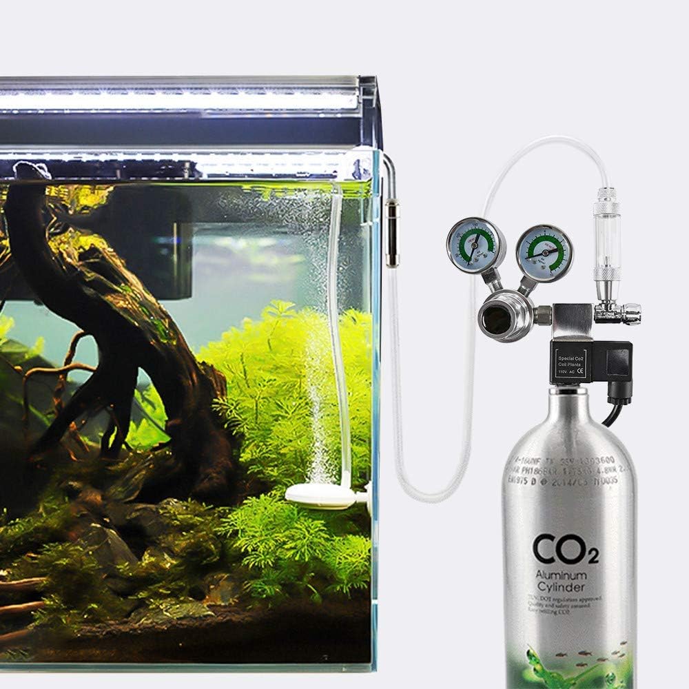 Amazon Co Jp アクアリウム二酸化炭素レギュレータco2アンチバブルソレノイドバルブシングルおよびダブルウォッチ ホーム キッチン