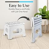 Handy Laundry Folding Lightweight Step Stool 9 Inch White 300 lb Capacity view 3