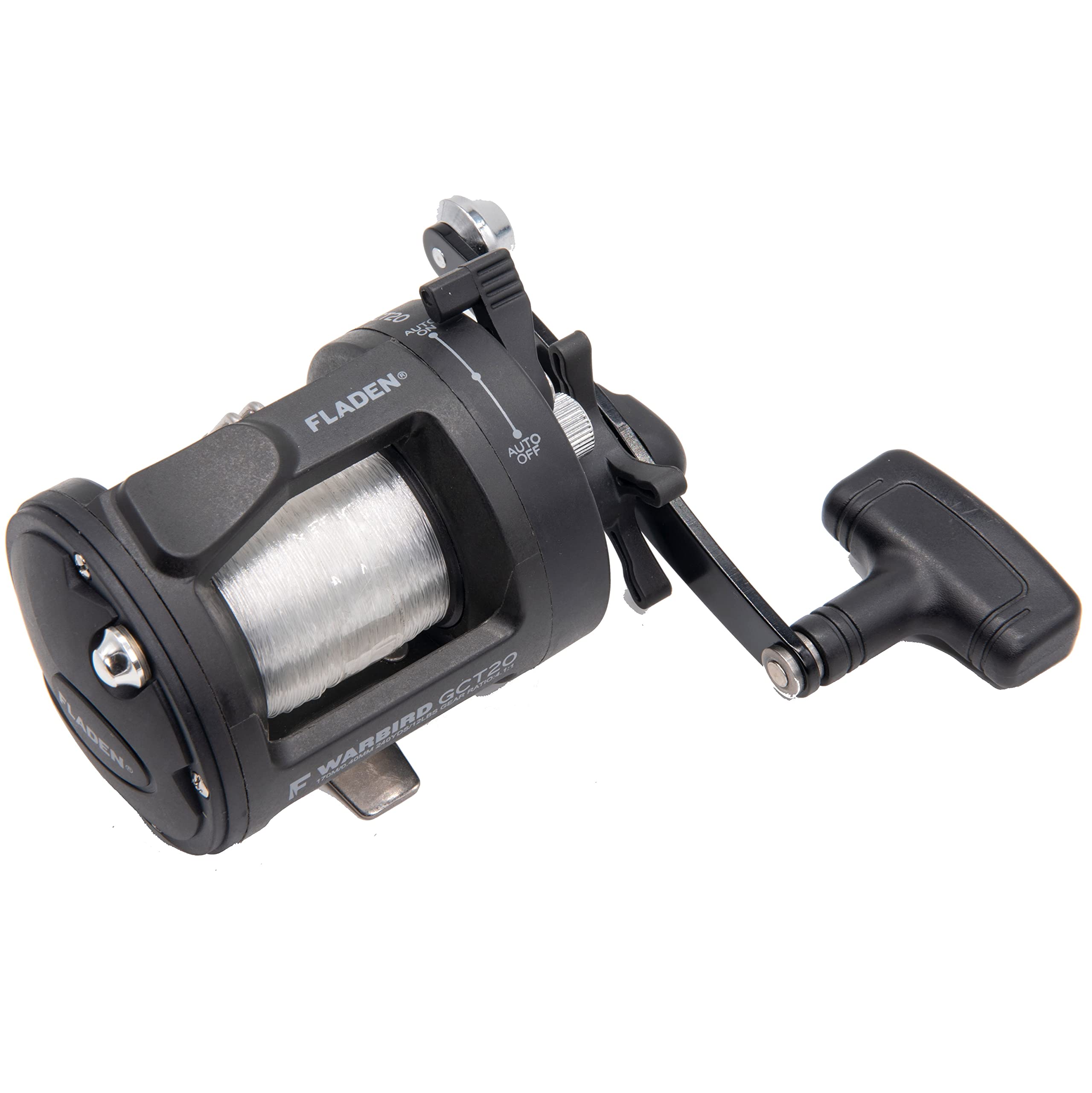 FLADEN Fishing - Multiplier Sea Reel WARBIRD GCT20 2000 - Right Hand 1+1bb Ball Bearing with 20LB Line on [11-47420]