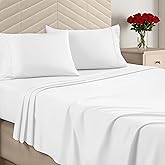Utopia Bedding Queen Size 4 Piece Sheet Set - Brushed Microfiber - Soft Bed Sheets for Queen Size Bed Set - Includes 1 Fitted, 1 Flat, & 2 Pillow Cases - Deep Pocket (White)