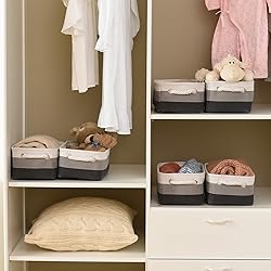 Sacyic Small Storage Baskets for Shelves,Fabric
