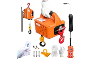 YATOINTO 3 in 1 Electric Hoist Winch,1100 lbs 1500W Portable Power Winch Crane, Overload Protection 25ft Lifting Height,Manual, Wired and Wireless Remote Control for Factories, Warehouses, Garages, Etc