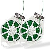 NanWantee 2 Pack 492FT Garden Twist Tie with Built-in Cutter, Rustproof Green Coated Plant Ties for Gardening, Flexible Reusa