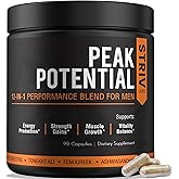 STRIVLABS Peak Potential 12-in-1 Testosterone Support for Men – Natural Strength, Energy & Muscle Builder with Tongkat Ali, Ashwagandha & Fenugreek – 90 Capsules