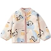 BINIDUCKLING Baby Toddler Girl Sherpa Fleece Jacket Fall Winter Coat Warm Clothes