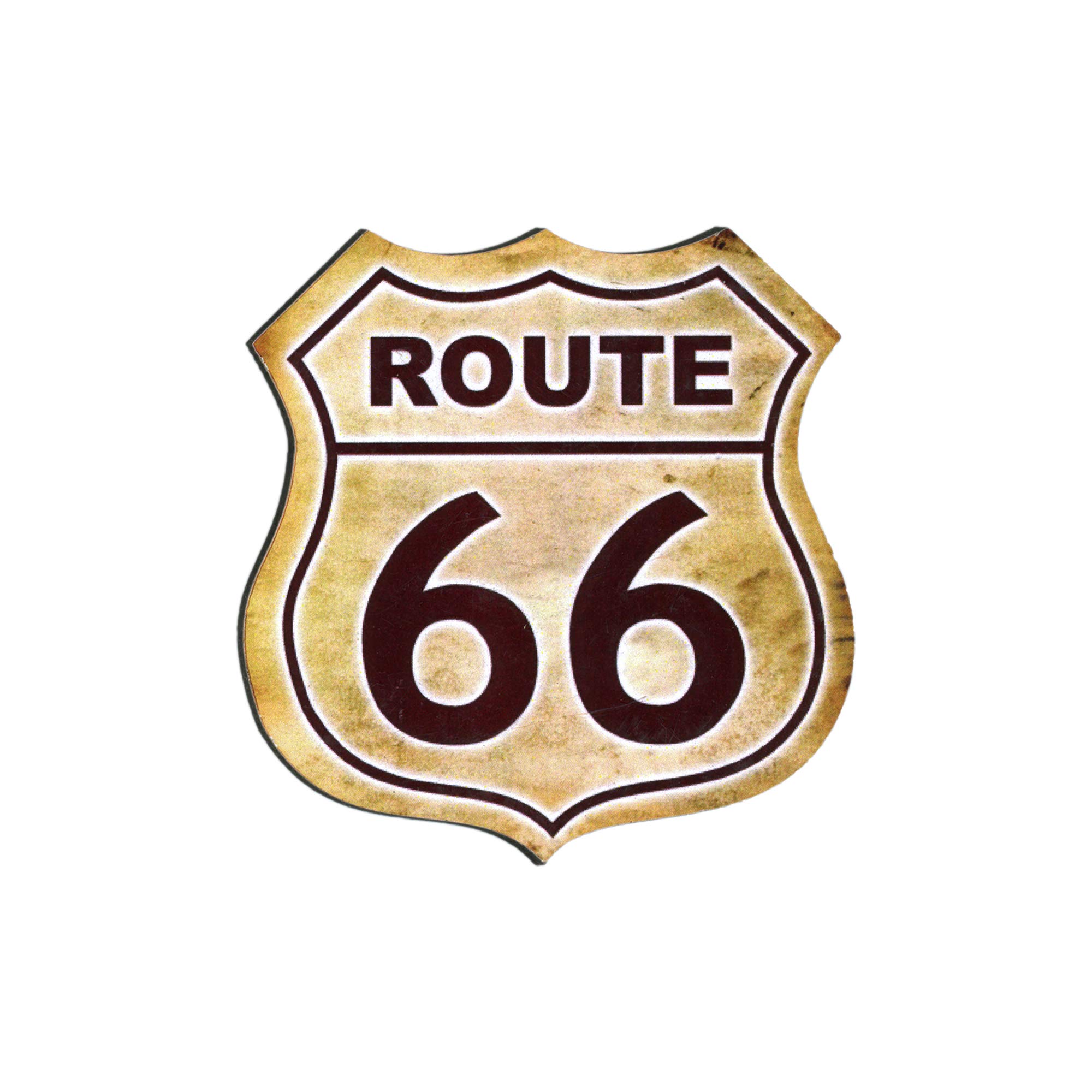 Fridge Magnet Shaped Vintage Style Souvenir Collectible Print On Laser Cut MDF - Gift Idea (Route 66)