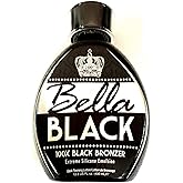Bella Black 100X Bronzer Tanning Lotion – Premium Tanning Bed Lotion with Extreme Silicone Emulsion and Banana Fruit Extract – Instant Results – Dark Tanning Lotion for Indoor Tanning Beds - 13.5oz