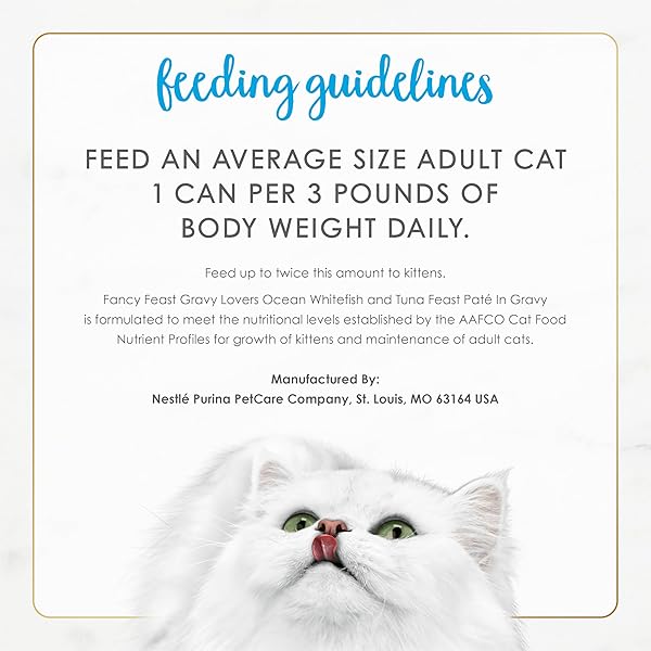 PURINA FANCY FEAST GRAVY LOVERS OCEAN WHITEFISH AND TUNA FEAST PATE IN WET CAT FOOD GRAVY – (PACK OF 24) 3 OZ. CANS