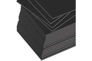 LOSYHU 20 Pack 12"x16.5" Black Foam Board, 1/5" Thick, A3 Size, Foam Core Backing Board Poster Foam Board Sheets for Presentations, School, Office & Art Projects