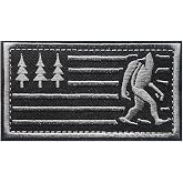 Embroidered Bigfoot Hook Patch Tactical Badge National Flag Forest Patches 1.8 * 3.5 Inch Patches for Shirts Backpacks Hats Jackets (Gray)