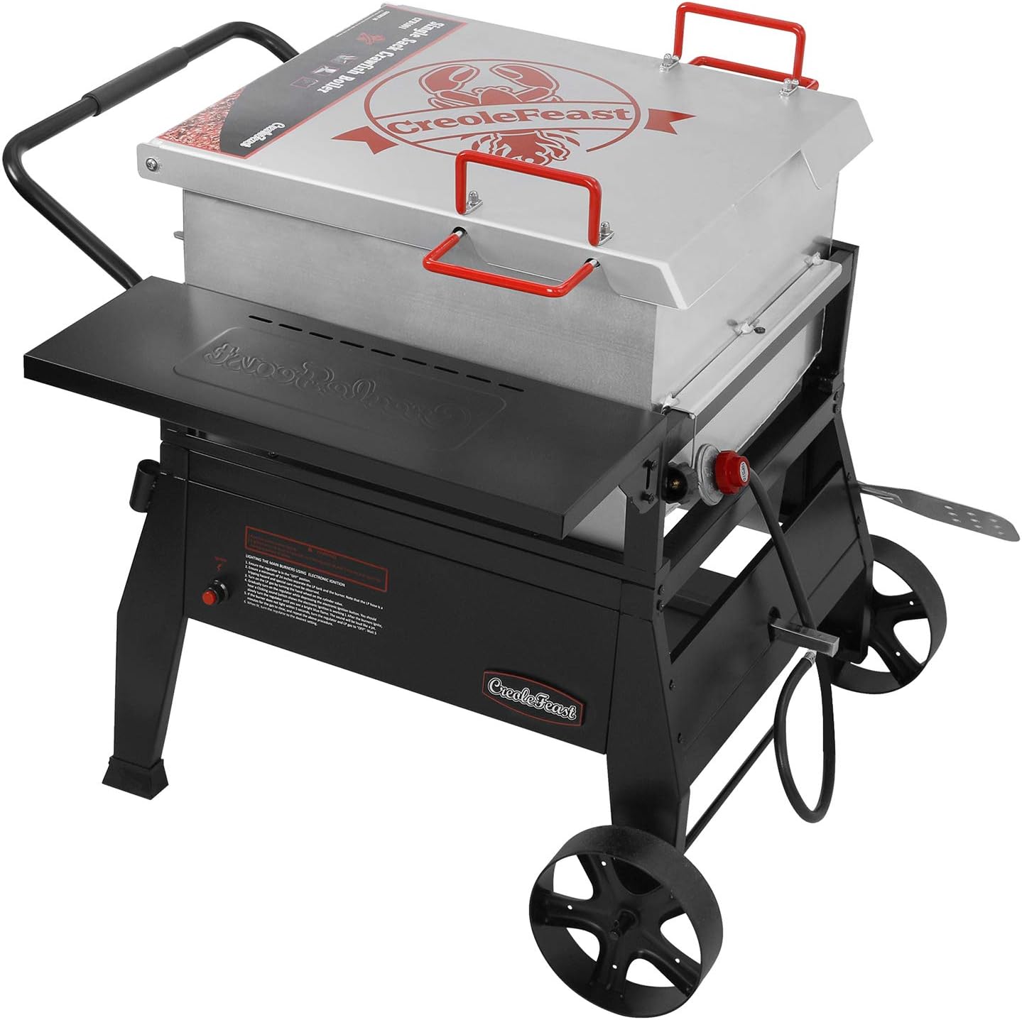 Review CreoleFeast CFB1001 Crawfish Seafood Boiler Outdoor Stove Propane Gas Cooker with 10psi