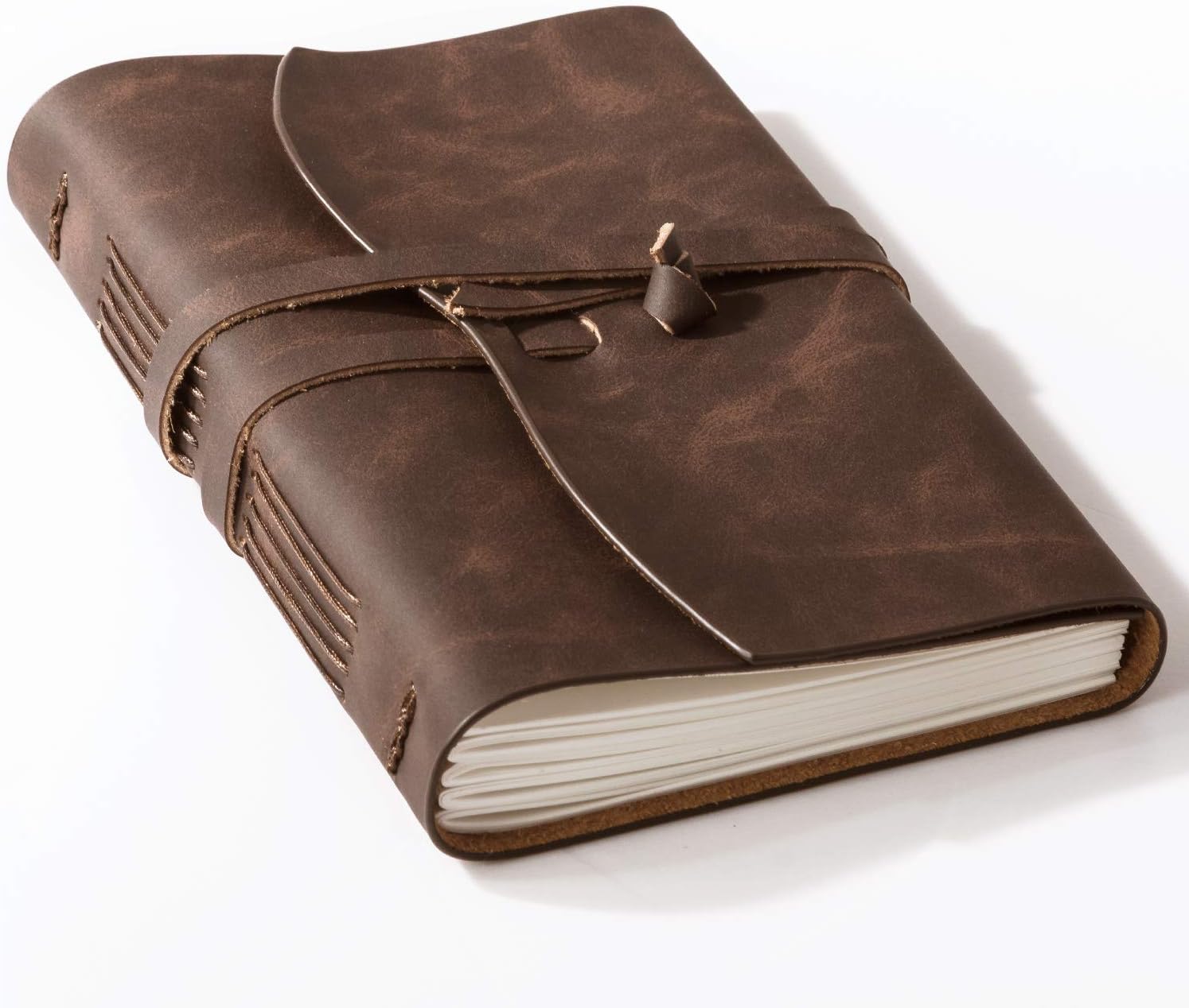Amazon Com Bedsure Leather Sketchbook Rustic Handmade Leather Journals Notebook Unlined For Men And Women Kraft Paper With 240 Blank Pages 5x7 Inches Leather Sketch Book For Drawing Brown Office Products