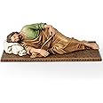BC Catholic Sleeping St. Joseph Statue, Prayer Religious Figure, Patron Saint Statue, Catholic Gift for Dad, Devout Home Décor, 12" L, Renaissance Sculpture Handmade by Buildclassic