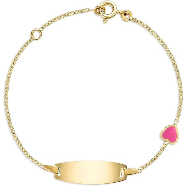 Personalized 14K Gold Plated Name Plate Bracelet - Figaro Chain - Any Name - USA
