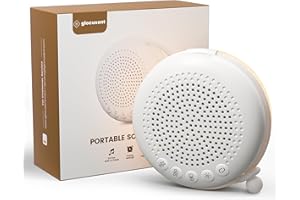 Glocusent 5W Portable Sound Machine, 34 White Noises/Lullabies/Wireless Speaker with Night Light, Rechargeable for up to 40 H