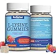 2 Pack L-Lysine 1000mg Gummies, Chewable Lysine Supplement for Adults, Immune Support, Collagen Formation Support, Non-GMO, Vegan, Gluten Free - 120 Counts
