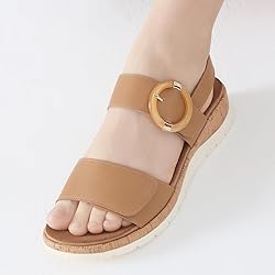 UBFEN Womens Flat Sandals Arch Support Open Toe