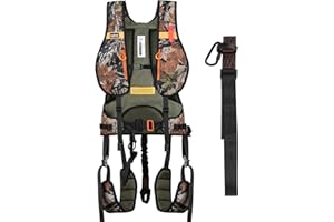Kalkal Tree Stand Harness, Hunter Safety System Harness for Tree Stand, Lightweight Padded Hunting Safety Harness for Men