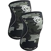 Rehband 5mm knee sleeve support for Cross Fit & heavy training, compression neoprene knee sleeve, feel stronger + more secure while workout, Colour:Camo - 1 Pair, Size:S