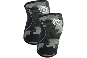 Rehband 5mm Knee Sleeves for Functional Training, Cross-Training & Powerlifting, Weightlifting Knee Support made of Neoprene, Unisex, Colour:Camo - 1 Pair, Size:Medium