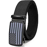 SANSTHS Mens Elastic Stretch Belt Ratchet Nylon Belts for Men Casual Work Jeans Golf Belts