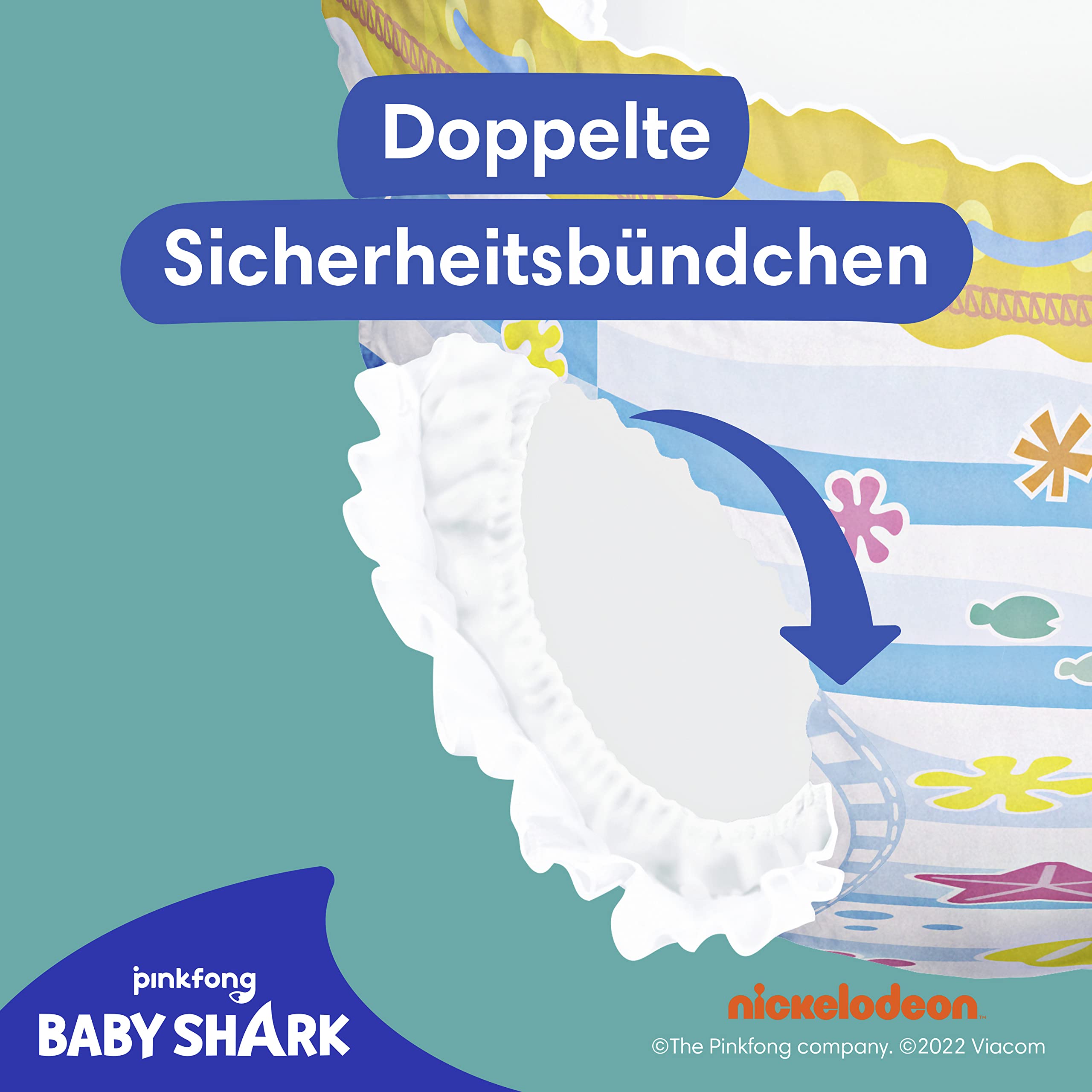 Pampers Splashers Baby Shark Limited Edition 4-5, 11, 9kg-15kg, Einweg-Schwimmwindeln, für sicheren Schutz im Wasser 5