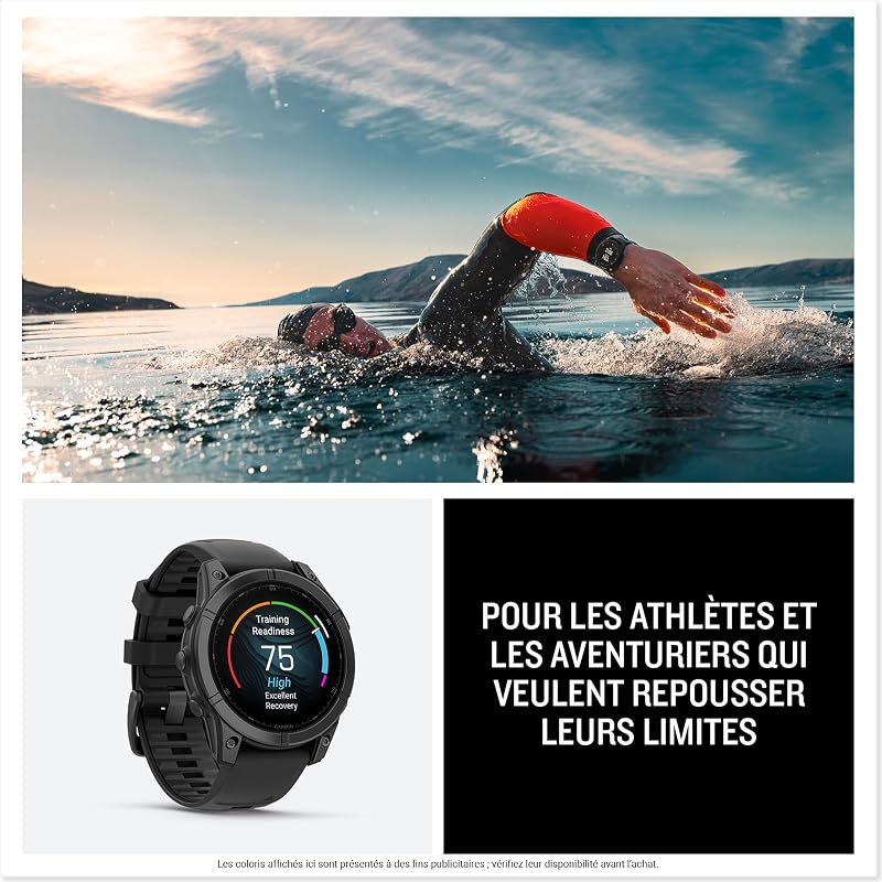 fēnix E, Montre GPS Multisports AMOLED, Acier Gray/Noir, 47mm